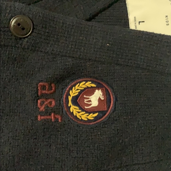 Dark Navy Blue Girls Cardigan - Picture 3 of 3